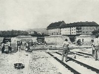 Avenija Marina Držića 1961. godine, gradnja pruge i nadvožnjaka